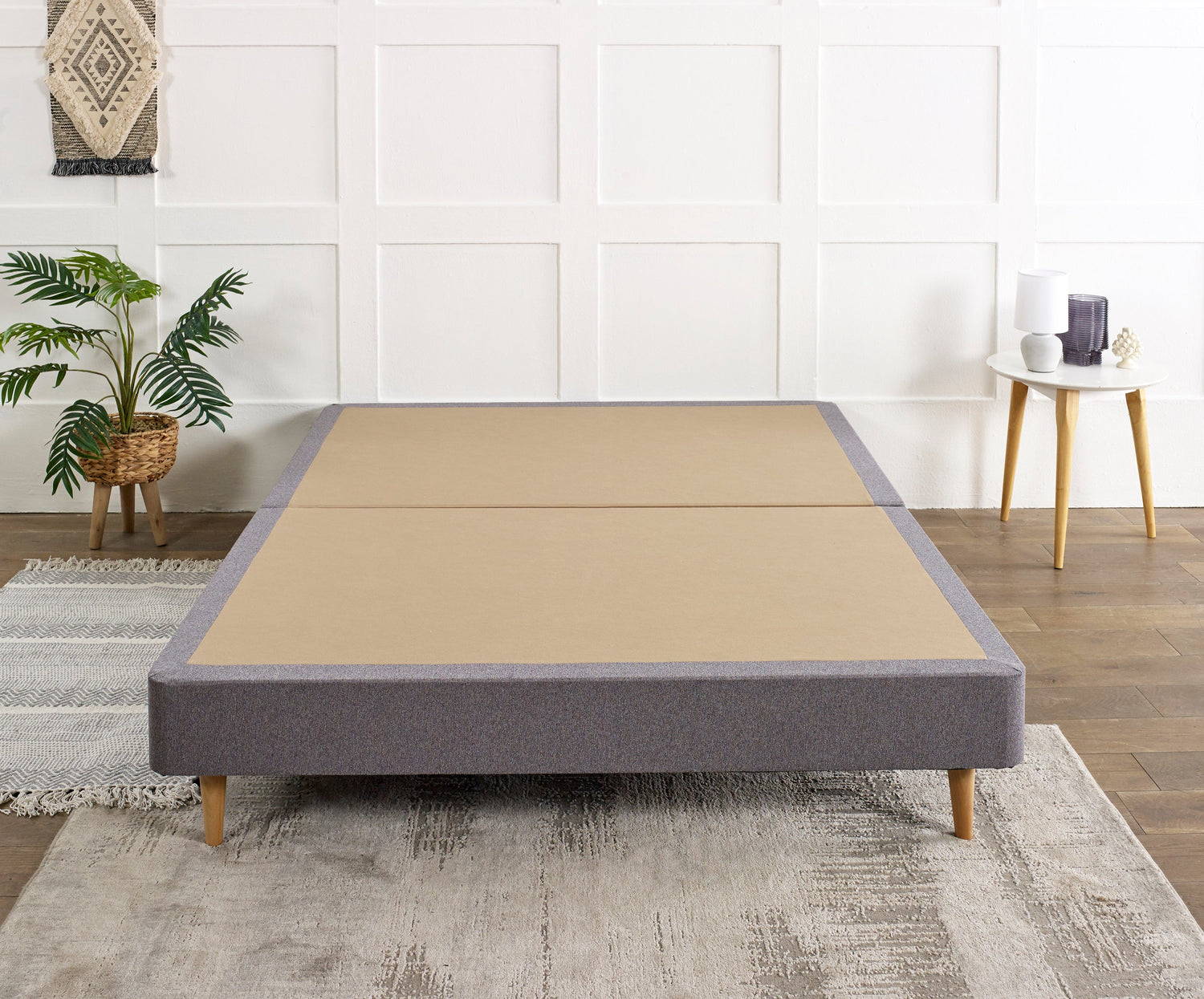 Marshmallow Divan Bed Base On Wooden Legs