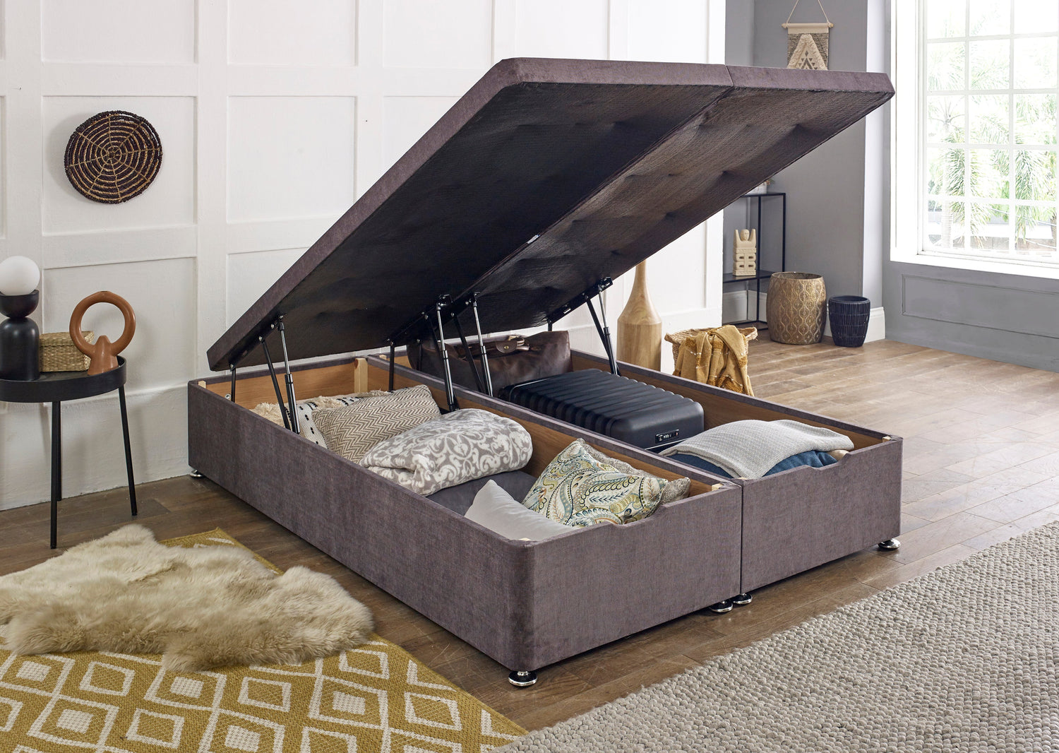 Marshmallow Luxury End Lift Ottoman Storage Divan Bed Base
